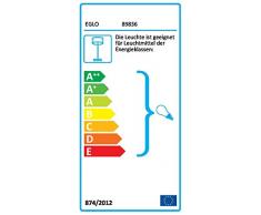 Eglo 89836 Lampadaire, Verre, Acier, E27, Chrome