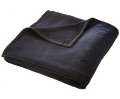 David Fussenegger Capri Plaid Uni , Coton mÃ©langÃ©, noir, 150 cm x 200 cm