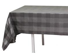 Soleil docre Nappe carrée Lyam Gris, Coton, 140 x 140 cm