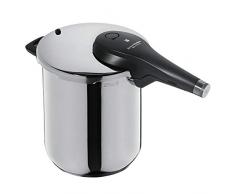 WMF Perfect Premium Autocuiseur 8,5L Cromargan en Acier Inoxydable Poli 2Â Niveaux All-in-One Bouton Rotatif de Cuisson Induction, Passe au Lave-Vaisselle, Ã 22Â cm, Acier, Silver