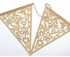 Club Vert Dentelle fanions Kraft, Marron, 8Â m