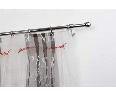 InCasa Tringle à Rideaux: à 20 mm, L. 160 cm. en Acier Poli chromé â Complet