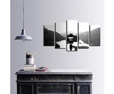 Bonamaison DÃ©coration Murale Ensemble de 5 Impression sur Toile, Dimensions: 100 x 60 Cm - ConÃ§u et fabriquÃ© en Turquie