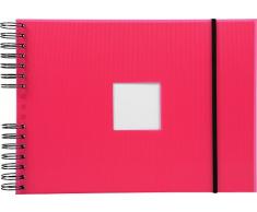 Exacompta 16375E Linicolor Album Photos à Spirales 50 Pages Blanches Fuchsia 32 x 22 cm