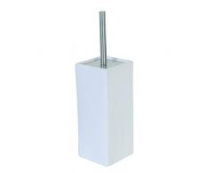 MSV 140745 Mahe Brosse WC CÃ©ramique Acier Inoxydable/GrÃ¨s/PP Blanc Mat 10,5 x 10,5 x 38 cm