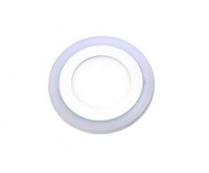 Led Spot encastrable rond 220V blanc 6W+3W blanc froid 6000K + bleu pour salle de bain et salon [Classe Ã©nergÃ©tique A++]