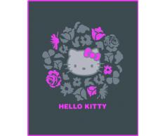 CTI 040867 Plaid Polaire Imprimé Hello Kitty Rosa 110 x 140 cm Gris et Rose