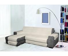 Trendy Waterproof housse de canapé Double-face avec chaiselongue, Crème, 290cm