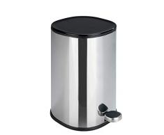 WENKO DIE BESSERE IDEE Poubelle Ã pÃ©dale Nant Easy-Close Argent Brillant