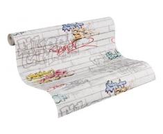 A.S. Création Papier peint Boys & Girls multicolore blanc 10,05 m x 0,53 m 935611
