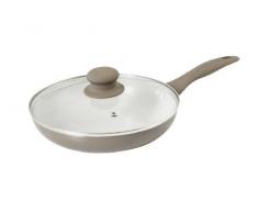 Crealys 509830 Sauteuse Aluminium Grise Couvercle Verre Mistral 24 cm