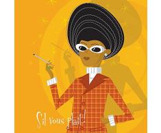 Scenolia Tableau Verre Acrylique déco & Design Please Girl 50 x 50 cm | Déco Murale Qualité HD