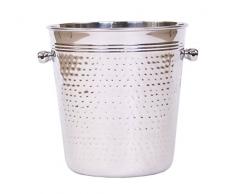 Epicurean Seau à Champagne Martelé en Acier élégant, en Acier Inoxydable, Argent