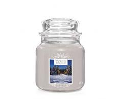 Yankee Candle bougie jarre parfumée, taille moyenne, Soirée au chalet, collection Noël alpin, jusquâà 75 heures de combustion