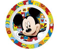 Générique Unbranded 8020154 Assiette Plate Mickey Icons en Plastique Micro ONDABLE DIAMETRE 22CM-8020154, Multi Couleurs, 22 cm
