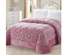 PETTI Artigiani Italiani - Il Filo - Couette de lit 2 Personnes Matrimoniale (260x270 cm) Vivi Rosa