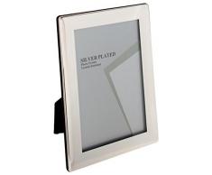 Unity Cadre Photo à Bord Fin plaqué Argent 3,5 x 12,7 cm, Métal, Argenté, 10 x 12
