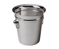 axentia Seau à Champagne Mat Brillant en Argent, Seau à Champagne en Acier Inoxydable, Refroidisseur à vin avec poignées Pratiques et Bord verseur, Dimensionsâ¯: env. à 22 x H 20,5 cm
