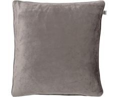 Dutch Decor Housse de Coussin Velvet 45x45 cm Taupe - Housses de Coussin Décoratif - Zippée