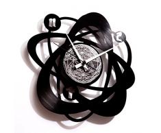 Disc O Clock DOC021 Pendule Disque 33 Tours Atomium Noir