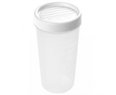 TATAY 1160801 Boîte de Conservation avec Fermeture à Vis Ronde 0,6 L Plastique Blanc 8,5 x 8,5 x 16,5 cm
