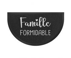 douceur dinterieur Formidable Tapis DENTREE Demi-Lune, Noir/Gris, 45 x 75 CM