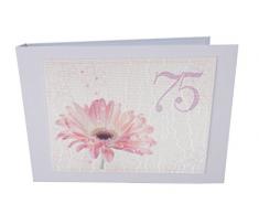 White Cotton Cards Age 190,5Â cm Gerbera Rose Design Tiny Valeur Album Photo, Blanc