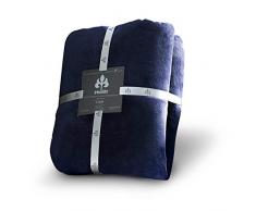 Irisette 8900-21 Marine Couverture Bleu 150 cm x 200 cm Microfibre