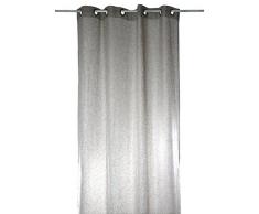 Linder 0169/90/375FR Uni Naturel Rideau à Åillets Polyester Gris clair 150 x 240 cm