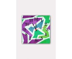 Bonamaison Horloge Murale en MDF, Multicolore, 30 x 30 cm