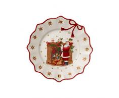 Villeroy & Boch - Annual Christmas Edition Assiette de lâannÃ©e 2019, Assiette pour la Table de FÃªte, Porcelaine Premium, Rouge, Multicolore, 24 x 24Â cm