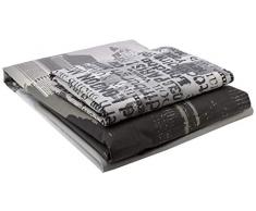 Catherine Lansfield Cityscape-Housse de Couette et taie doreiller 220 x 220 cm + 50 x 155 cm Gris