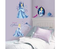 Thedecofactory RMK1956SCS Disney Princesse Cendrillon ROOMMATES REPOSITIONNABLES (31 Stickers), Vinyle, Multicolore, 104 x 26 x 2,5 cm