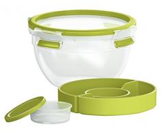 Emsa 518097 Clip & Go Bol de salade Plastique Vert/Transparent 1,00 L