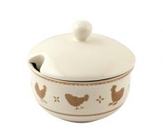 H&H 9930285Â Pengo Petit Poule Sucrier, Beige/Marron