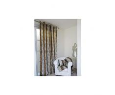 Soleil dOcre Rideau Ã oeillets 140x250 cm rÃ©f. PEAU c./ Lynx - Traces dAfrique