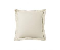 Essix - Taie doreiller Royal Line Percale de Coton Sésame 64 x 64 cm