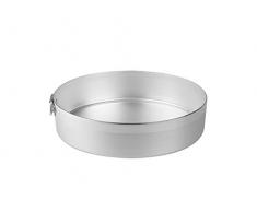 Pentole Agnelli Moule à Tarte cylindrique en Aluminium BLTF avec Anneau, Argenté 22 cm Argent
