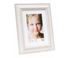 Deknudt Frames S221H1 Basic Cadre Photo Bois Blanc/Beige 18 x 24