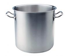 Pentole Agnelli Marmite Haute avec Deux poignées Acier Inoxydable 18/10 24 cm Acier