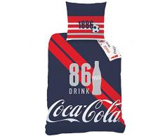 CTI Housse de Couette Coca Cola Sport, Polyester Coton, Blanc, 200x140 cm