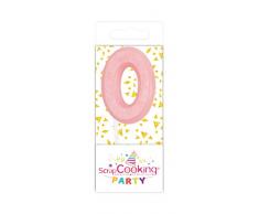 Scrapcooking 0550 Mini Bougie 0 Anniversaire Rose en Paraffine ; H 3,5 cm