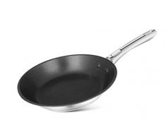 Penguin Home 3006 PoÃªle Ã RevÃªtement Anti-adhÃ©rent Compatible avec LInduction, en Acier Inoxydable Poli-24 cm, 1.5 L, Stainless Steel, Fini Miroir, Petit