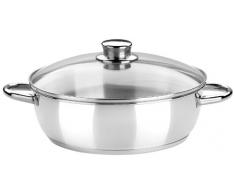 Monix Optima - Faitout Bas Optima 24 cm avec Couvercle en Verre