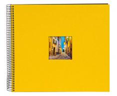 Goldbuch Bella Vista Album Photo à Spirales, Lin, Jaune, 35x30 cm