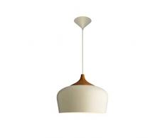 Aluminor VOLTIGE S B SUSPENSION, Métal Blanc + Décor Imitation Bois