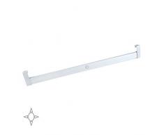 Emuca - Ãclairage pour Armoire ou vestiaire, Barre de penderie avec LED 2,6W-12V DC et détecteur de Mouvement, Aluminium anodisé Mat, L 408-558mm