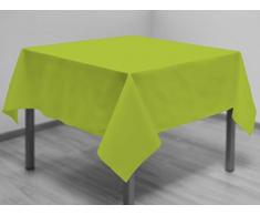 Soleil docre Nappe anti-tÃ¢ches carrÃ©e 180x180 cm ALIX anis, Polyester, Vert, 180 X 180 cm