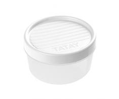 TATAY 1160601 Boîte de Conservation avec Fermeture à Vis Ronde 0,5 L Plastique Blanc 12 x 12 x 7 cm