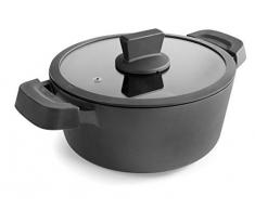 Lacor 27524 27524 Casserole avec Couvercle Titanium Pro avec AntiadhÃ©sif 24 cm Aluminium